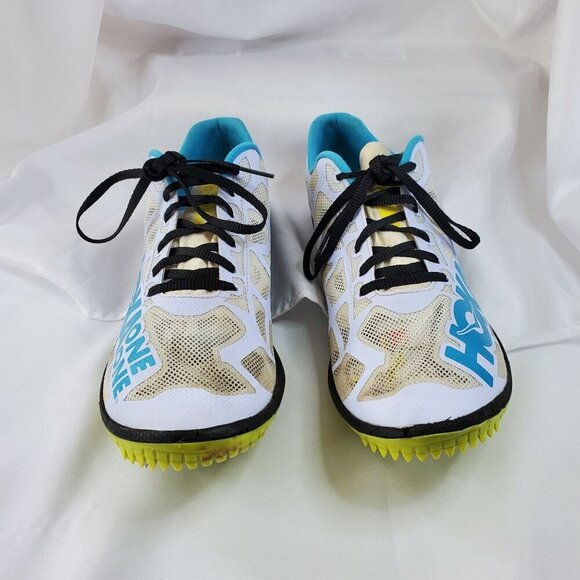 Hoka One One Mens 11.5 M Rocket Track Spikes MD Middle Distance White/Yellow - Picture 11 of 13